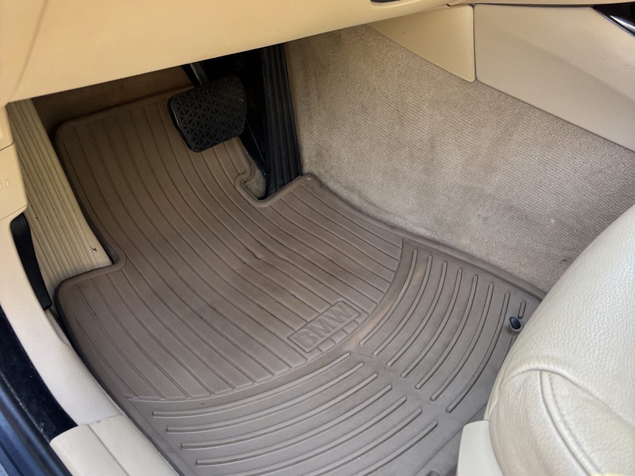 Car interior floor after detailing in North Jersey